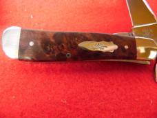 CASE XX 2023 71953L RUSSLOCK BROWN MAPLE BURL WOOD SCALES 3-1/2" IN BOX NEVER USED CASE XX 2023 71953L RUSSLOCK BROWN MAPLE BURL WOOD SCALES 3-1/2" IN BOX NEVER USED