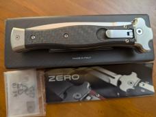 NIB AGA CAMPOLIN 9INCH-23CM ZERO CARBON FIBER SCALES W/BOHLER SATIN DAGGER BLADE NIB AGA CAMPOLIN 9INCH-23CM ZERO CARBON FIBER SCALES W/BOHLER SATIN DAGGER BLADE