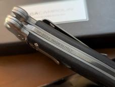 NIB AGA CAMPOLIN 9INCH-23CM ZERO CARBON FIBER SCALES W/BOHLER SATIN DAGGER BLADE NIB AGA CAMPOLIN 9INCH-23CM ZERO CARBON FIBER SCALES W/BOHLER SATIN DAGGER BLADE