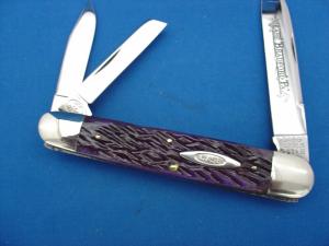 Case Classic 63091 Purple Bone Handle Factory Sample Whittler Knife 1 of 5