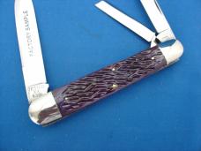 Case Classic 63091 Purple Bone Handle Factory Sample Whittler Knife 1 of 5 Case Classic 63091 Purple Bone Handle Factory Sample Whittler Knife 1 of 5