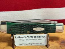 CASE XX USA 8 DOT 1982 SINGLE BLADE TRAPPER G6154 GREEN BONE CASE XX USA 8 DOT 1982 SINGLE BLADE TRAPPER G6154 GREEN BONE