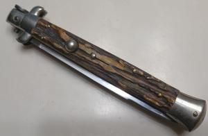 Vintage 11"  Virginia Switchblade Stag Scales 