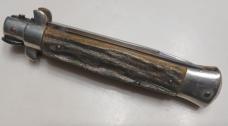 Vintage 8" Rostfrei Import RedDot Switchblade with Stag Horn Scales Vintage 8" Rostfrei Import RedDot Switchblade with Stag Horn Scales