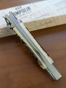 NEWEST NIB. A.G.A. CAMPOLIN ITALIAN MADE SLIMLINE LEVERLOCK 8" 20CM STAG AUTOMATIC NEWEST NIB. A.G.A. CAMPOLIN ITALIAN MADE SLIMLINE LEVERLOCK 8" 20CM STAG AUTOMATIC