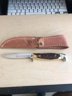 1976 Case 5 Finn Razor Edge Stag Fixed Blade 