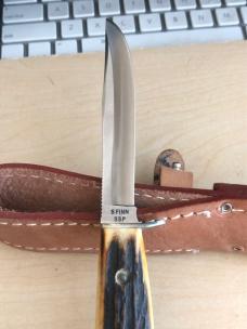 1976 Case 5 Finn Razor Edge Stag Fixed Blade 1976 Case 5 Finn Razor Edge Stag Fixed Blade