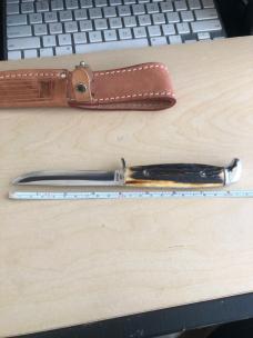 1976 Case 5 Finn Razor Edge Stag Fixed Blade 1976 Case 5 Finn Razor Edge Stag Fixed Blade