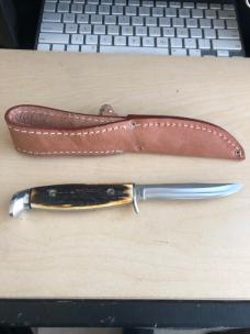 1976 Case 5 Finn Razor Edge Stag Fixed Blade 1976 Case 5 Finn Razor Edge Stag Fixed Blade