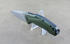 Kershaw Link A/O Folding Knife - 1776OLSW Olive Aluminum Handle / 20CV Blade NEW Kershaw Link A/O Folding Knife - 1776OLSW Olive Aluminum Handle / 20CV Blade NEW