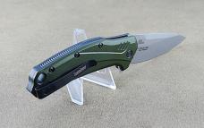 Kershaw Link A/O Folding Knife - 1776OLSW Olive Aluminum Handle / 20CV Blade NEW Kershaw Link A/O Folding Knife - 1776OLSW Olive Aluminum Handle / 20CV Blade NEW