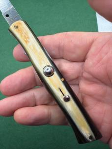 New Round Button 60’s Style Ackermannchen Type Knife in Premium horn New Round Button 60’s Style Ackermannchen Type Knife in Premium horn