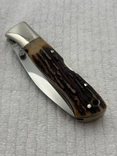 Blackjack Knives Vintage Stag Yukon Skinner Mid Lock Back Made In Japan (114) Blackjack Knives Vintage Stag Yukon Skinner Mid Lock Back Made In Japan (114)