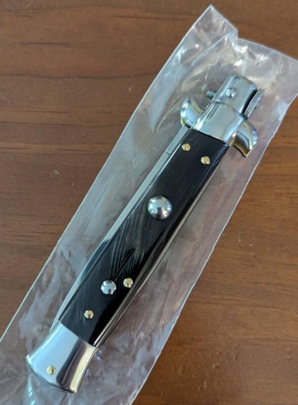 GIOVANNI BELTRAME 9" 23CM BUFFALO HORN STILETTO FLAT BLADE..NEW GIOVANNI BELTRAME 9" 23CM BUFFALO HORN STILETTO FLAT BLADE..NEW