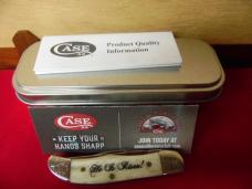 2020 CASE XX 62165 NATURAL WHITE BONE POCKET HUNTER HE IS RISEN IN TIN PRE-OWNED NEVER USED 2020 CASE XX 62165 NATURAL WHITE BONE POCKET HUNTER HE IS RISEN IN TIN PRE-OWNED NEVER USED