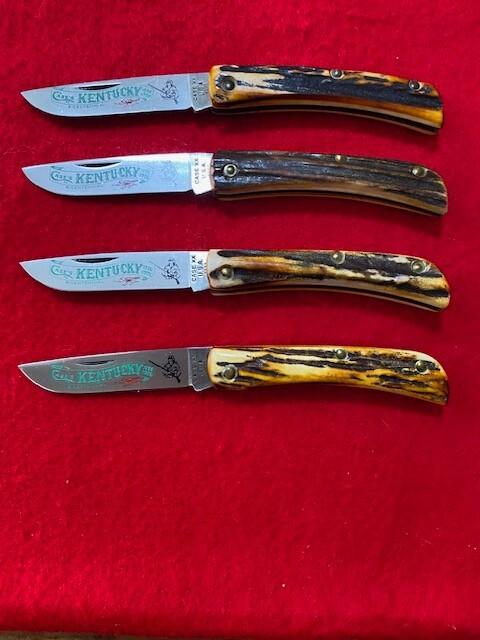 CASE XX STAG SODBUSTER'S. JR USA 4 DOT 1976 KY. BICENTENNIAL 4 IN A LOT CASE XX STAG SODBUSTER'S. JR USA 4 DOT 1976 KY. BICENTENNIAL 4 IN A LOT