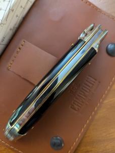 NIB AGA CAMPOLIN DIANA LEVERLOCK AUTO IN SMOKY BLACK BRAZILIAN HORN WITH BOX AND SHEATH NIB AGA CAMPOLIN DIANA LEVERLOCK AUTO IN SMOKY BLACK BRAZILIAN HORN WITH BOX AND SHEATH