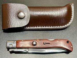 Italian-Style "Roma" 9" Swing-Guard Lockback Knife, Cocobolo Wood Scales