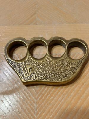 Handmade American brass knuckles made by Terry Shanks