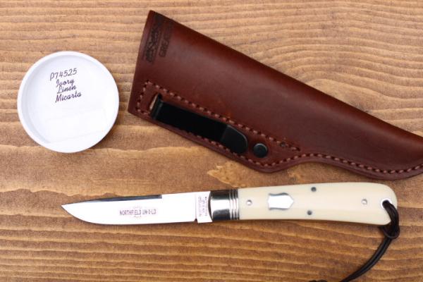 GEC Northfield P74525 "Stingray" - Ivory linen micarta practical fixed blade GEC Northfield P74525 "Stingray" - Ivory linen micarta practical fixed blade