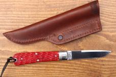 GEC Northfield P74525 "Stingray" - Red Licorice Jigged Bone - practical fixed blade GEC Northfield P74525 "Stingray" - Red Licorice Jigged Bone - practical fixed blade