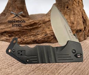 Cold Steel AK47 Folding Pocket Knife AUS8 Plain Edge Drop Point Drop (19)