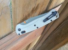 Benchmade Taggedout-15536GN-01 Folding Knife-Tan Grivory- Forest Green Cerakote Elmax Blade - New Benchmade Taggedout-15536GN-01 Folding Knife-Tan Grivory- Forest Green Cerakote Elmax Blade - New