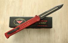 Paragon Estiletto Bowie OTF Automatic Knife Red (5.25" Black Serr) Paragon Estiletto Bowie OTF Automatic Knife Red (5.25" Black Serr)