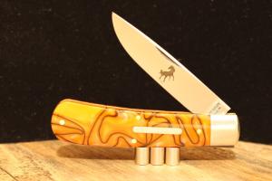Great Eastern Cutlery Tidioute 745125 "Mustang" SFA - Orange Scramble Acrylic 1 of 33