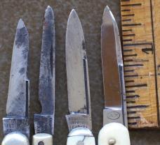 4 ivory handled Pocket Knives BOKER, NEW ENGLAND KNIFE CO., A.T., LAUTERJUNG 4 ivory handled Pocket Knives BOKER, NEW ENGLAND KNIFE CO., A.T., LAUTERJUNG