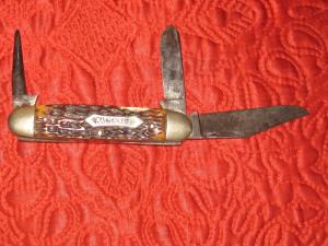 ROBESON 3 Blade Stock Knife Mastercraft Bone scales #633649
