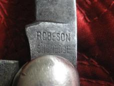 ROBESON 3 blade stock knife w/rough black scales pattern number633884 ROBESON 3 blade stock knife w/rough black scales pattern number633884