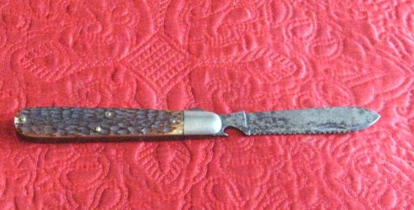 ROBESON 1 blade liner lock fish knife with bone scales ROBESON 1 blade liner lock fish knife with bone scales