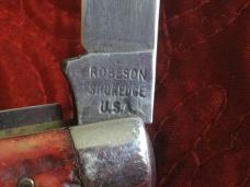 ROBESON 2bl Jack Knife with red bone scales. Pattern no. 622026 ROBESON 2bl Jack Knife with red bone scales. Pattern no. 622026