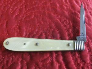 ROBESON 1 bl "George Washington" pen knife w/Cracked Ice scales