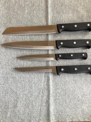 Vintage (4) J.A. HENCKELS International Serrated-Edge Kitchen Knives Ready for Use