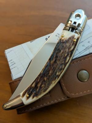 NEW IN BOX ALPINE STAG AGA CAMPOLIN DIANA LEVERLOCK AUTO WITH SHEATH 