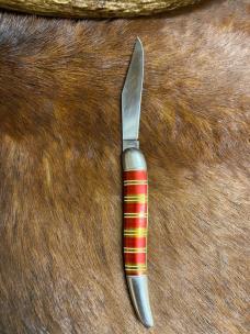 Beautiful Imperial Hammer Brand Toothpick Switchblade Knife, Candystripe Beautiful Imperial Hammer Brand Toothpick Switchblade Knife, Candystripe