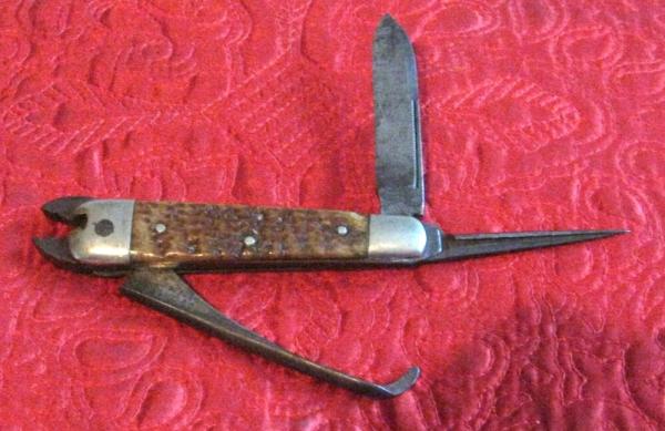 Barnett Plier knife w/bone scales Barnett Plier knife w/bone scales