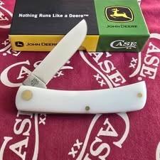 2025 Case John Deere Sod Buster Jr 4137 SS. Beautiful Smooth White Synthetic handles. NIB 2025 Case John Deere Sod Buster Jr 4137 SS. Beautiful Smooth White Synthetic handles. NIB