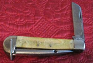 ROLINS/NYC Yacht Knife w/imitation Onyx scales