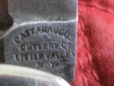 Cattaraugus 3 bl small stock knife w/bone scales Pattern no. C2159