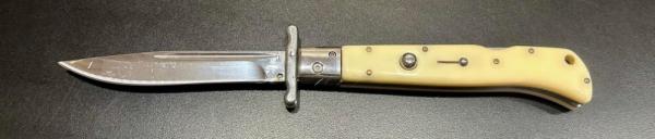 Italian-Style "Roma" 11" Swing-Guard Lockback Knife, Faux Ivory Scales Italian-Style "Roma" 11" Swing-Guard Lockback Knife, Faux Ivory Scales