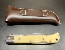Italian-Style "Roma" 11" Swing-Guard Lockback Knife, Faux Ivory Scales Italian-Style "Roma" 11" Swing-Guard Lockback Knife, Faux Ivory Scales