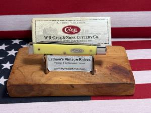 CASE XX USA 2001 DR KNIFE 3185 CV YELLOW COMPOSITION HANDLES