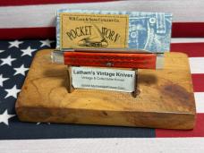 CASE XX USA 2001 DR KNIFE 6185 SS POCKETT WORN RED BONE HANDLES CASE XX USA 2001 DR KNIFE 6185 SS POCKETT WORN RED BONE HANDLES