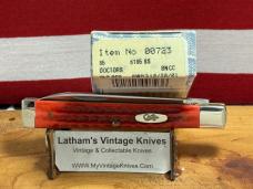 CASE XX USA 2001 DR KNIFE 6185 SS POCKETT WORN RED BONE HANDLES CASE XX USA 2001 DR KNIFE 6185 SS POCKETT WORN RED BONE HANDLES
