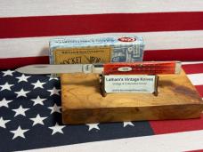 CASE XX USA 2001 DR KNIFE 6185 SS POCKETT WORN RED BONE HANDLES CASE XX USA 2001 DR KNIFE 6185 SS POCKETT WORN RED BONE HANDLES