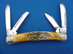 Case XX 5488 Stag Handle Four Blade Congress Kinfolks Knife 