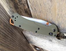 Benchmade Taggedout - 15536 AXIS Lock Folding Knife OD Green G-10 Handle S45VN Blade - New Benchmade Taggedout - 15536 AXIS Lock Folding Knife OD Green G-10 Handle S45VN Blade - New